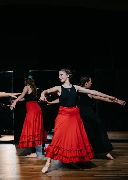 Dance ensemble performance